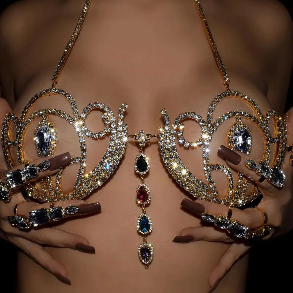 Body Jewelry - Lüks taklidi Bikini sutyen kadınlar için