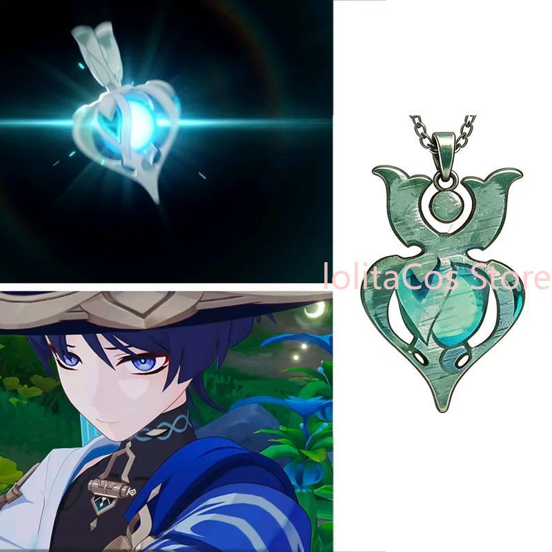 Anime Pendant Necklace - Genshin Impact Wanderer Metal Kolye Kolye