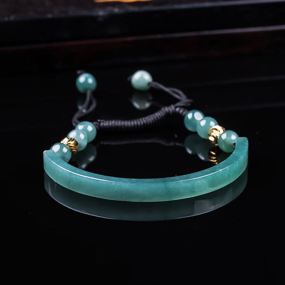 Bracelets - Myanmar Jadeite Bilezik Aksesuarları Oyma Taş