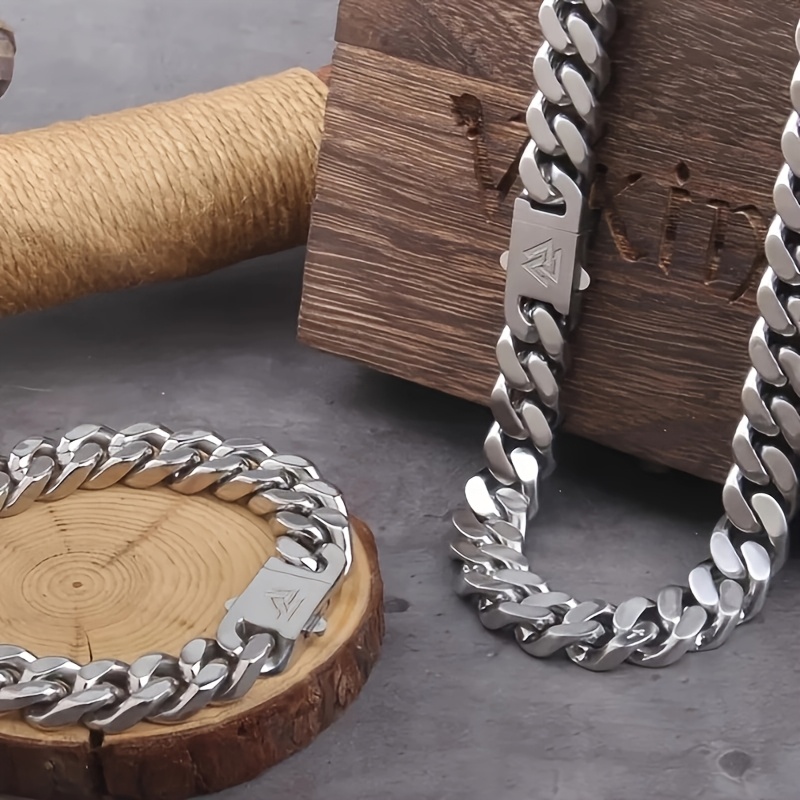Cuban Link Chain 12Mm - 1 adet üst düzey Viking Küba