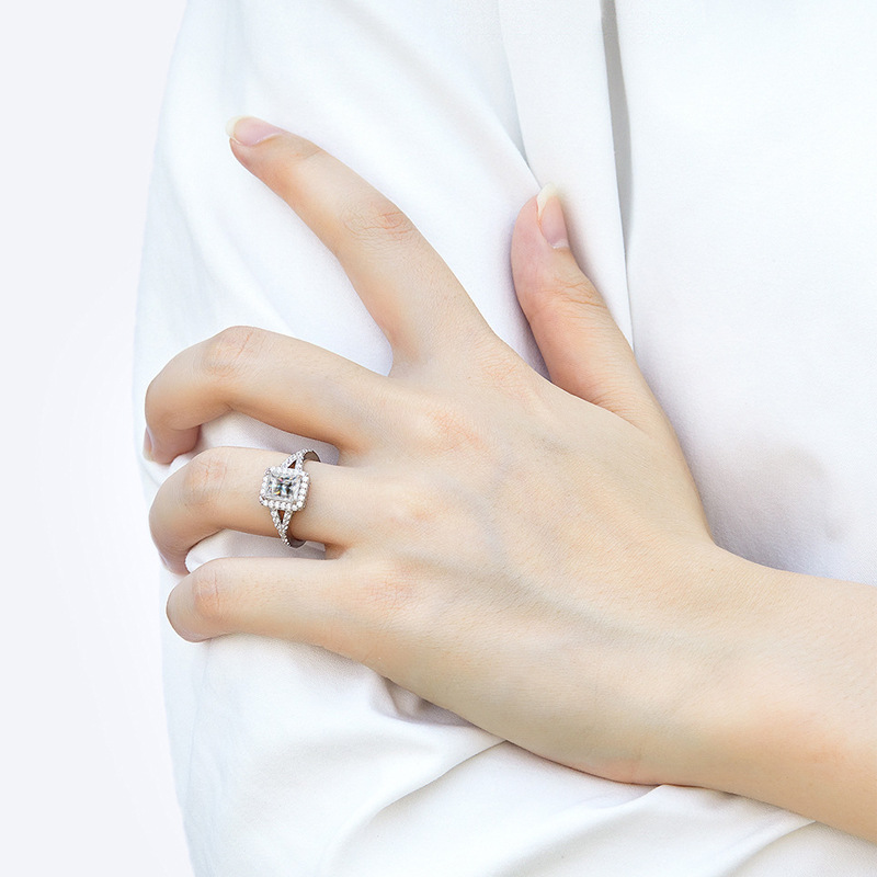 Çok satan, şık, %100 S925 ayar - Moissanite Engagement Ring 1 Carat incelemesi ve fiyatı