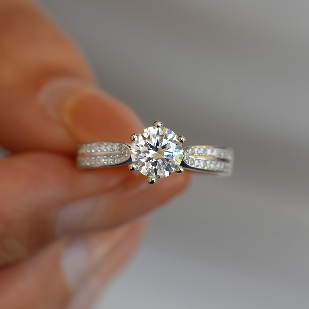 0.5/1/2/3 Karat Klasik Altı Tı - Moissanite Engagement Ring 1 Carat incelemesi ve fiyatı